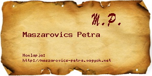 Maszarovics Petra névjegykártya