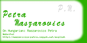 petra maszarovics business card